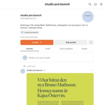 Ett oberoende forum för analys, granskning och kunskapsutbyte inom svensk design-, möbel- och inredningskultur