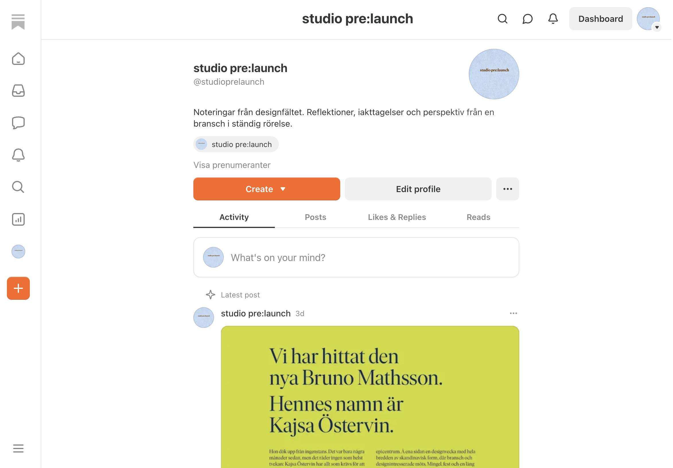 Ett oberoende forum för analys, granskning och kunskapsutbyte inom svensk design-, möbel- och inredningskultur